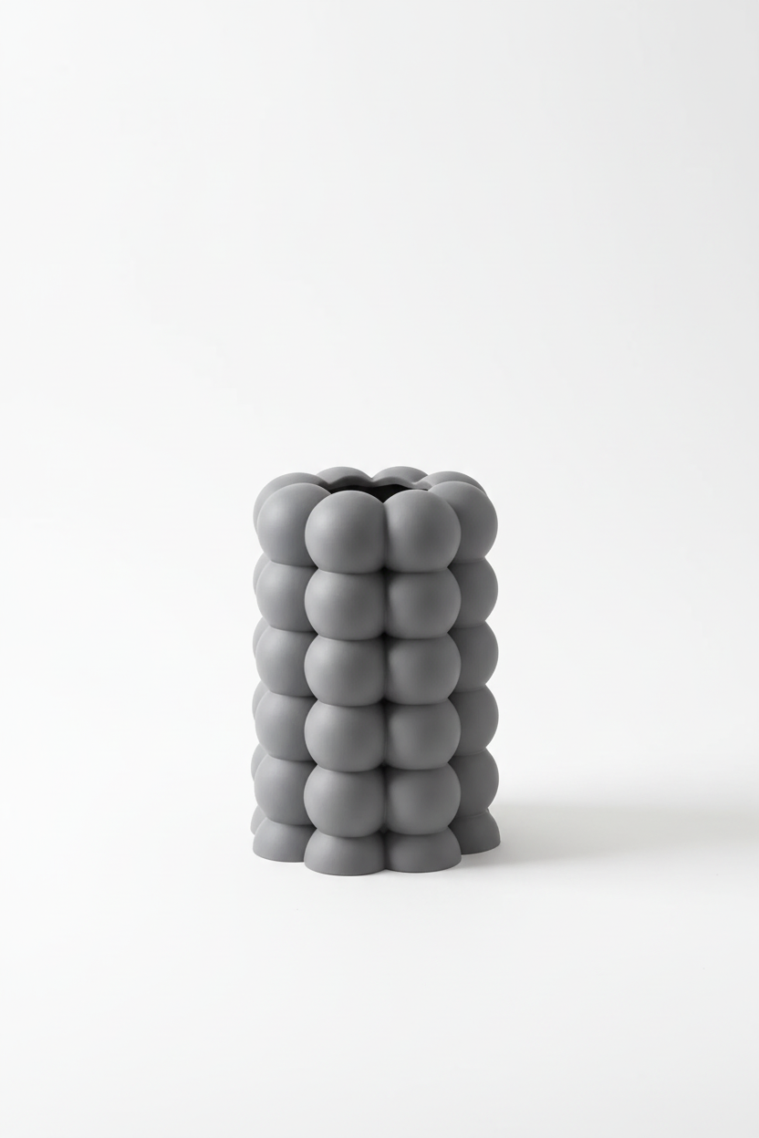 Boble vase – grå