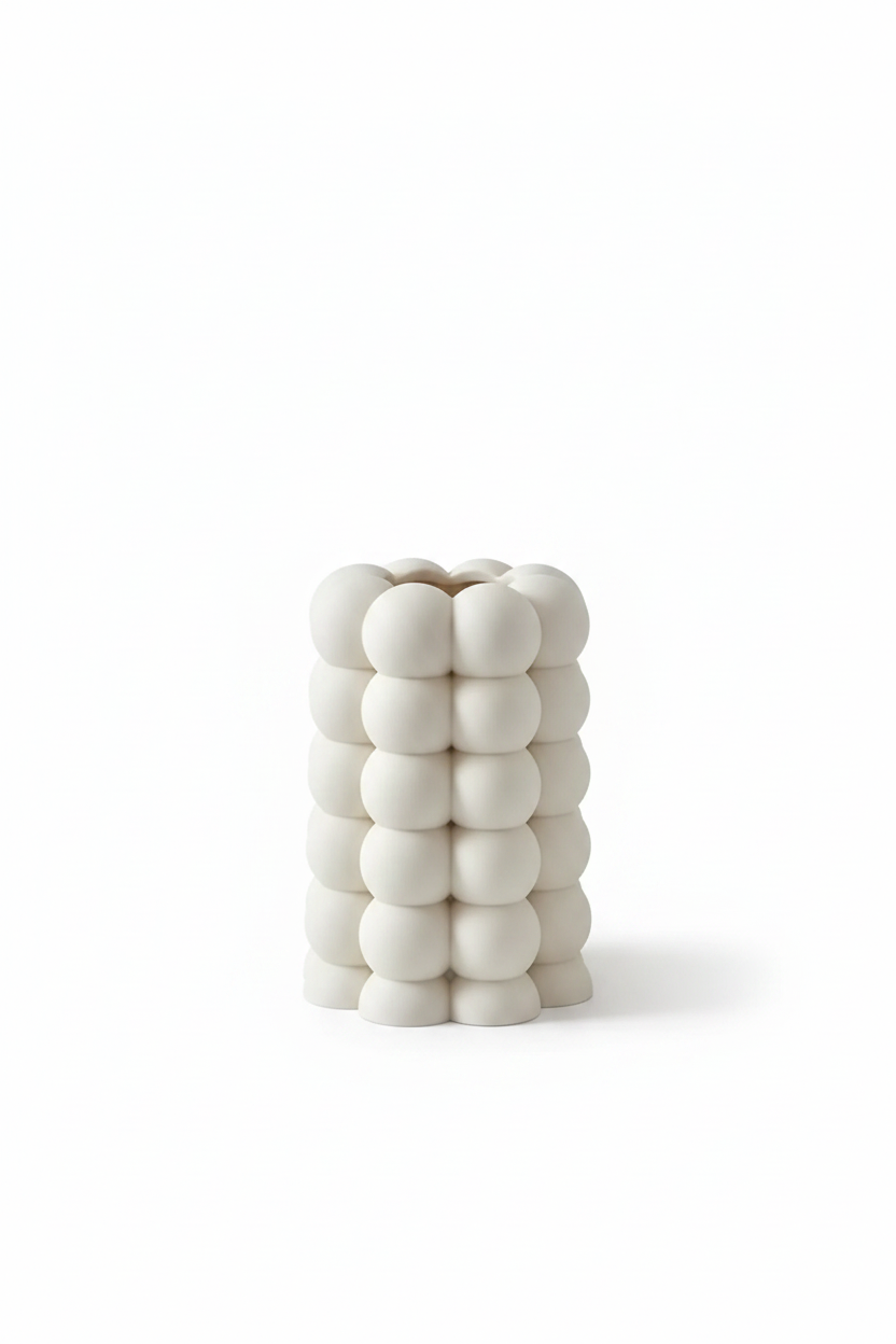 Boble vase – hvit
